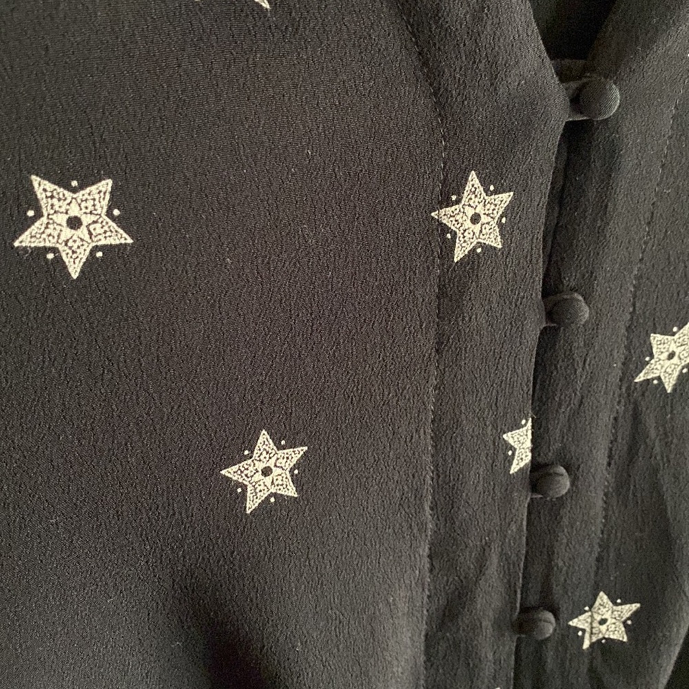 Rails “Sloane” Black Rivet Star Black Button Down… - image 4